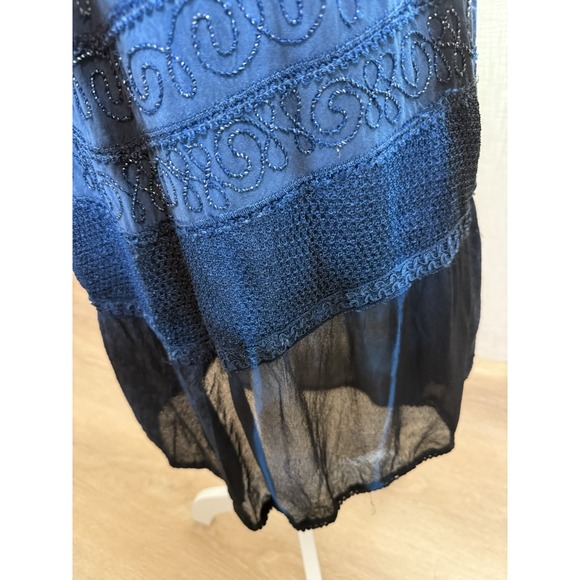 Fashion Terminal Dress Halter Smocked Boho Fairy Festival Embroidered Beachy SM - Picture 4 of 16